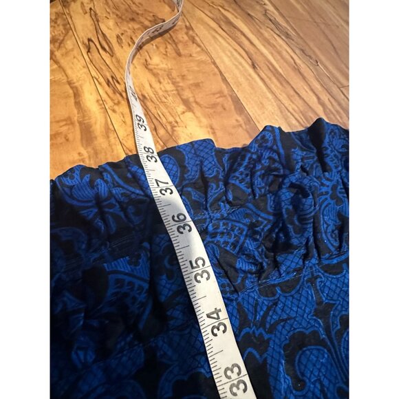 Plenty by Tracy Reese Silk Dress – Size 8 – Royal Blue & Black - Picture 6 of 12